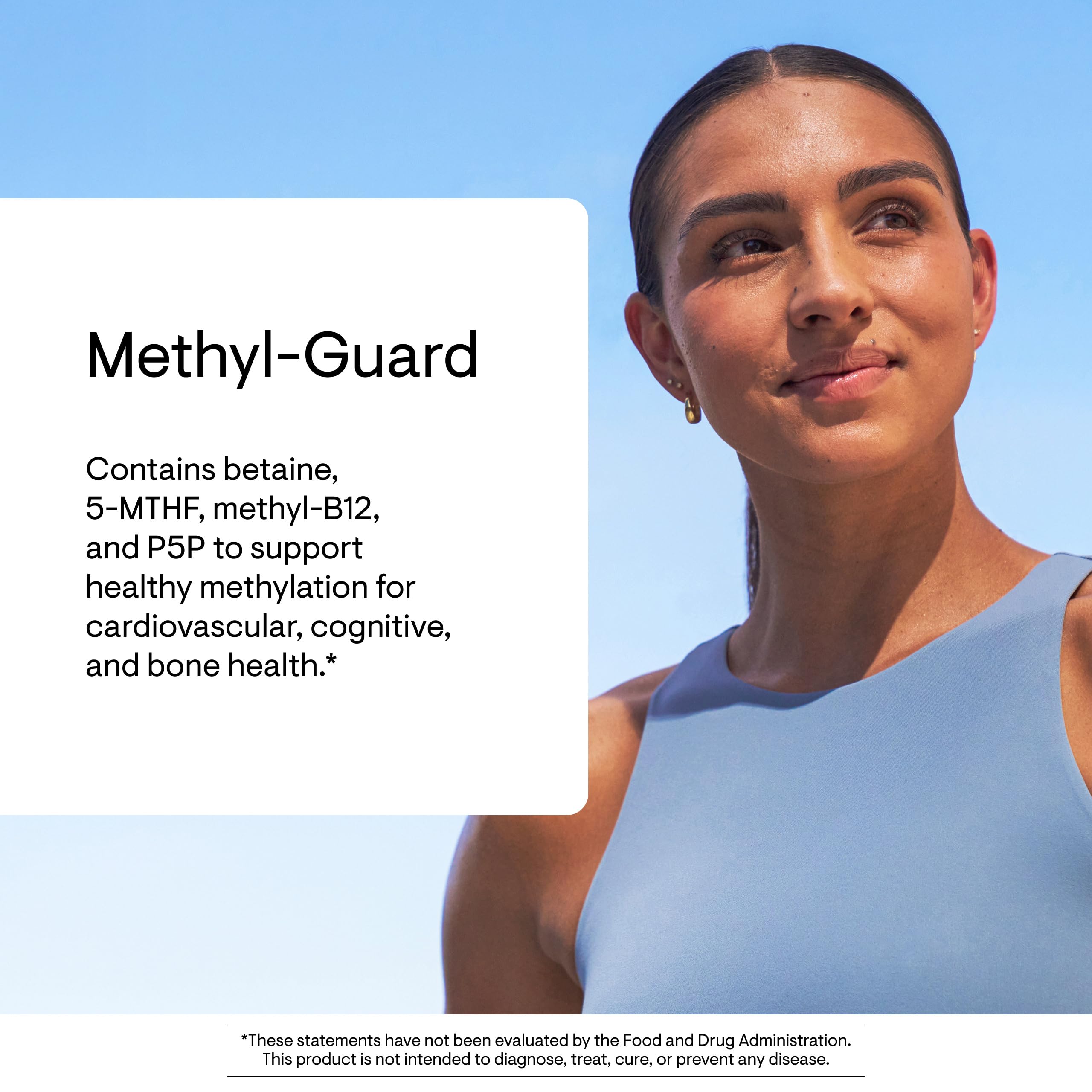 THORNE Methyl-Guard capsules close-up illustrating small, easy-to-swallow tablets for methylation support