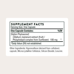 Closeup of THORNE Milk Thistle Phytosome capsules and texture
