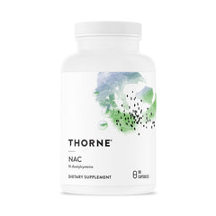 Thorne NAC 500mg bottle front for reliable immune support.