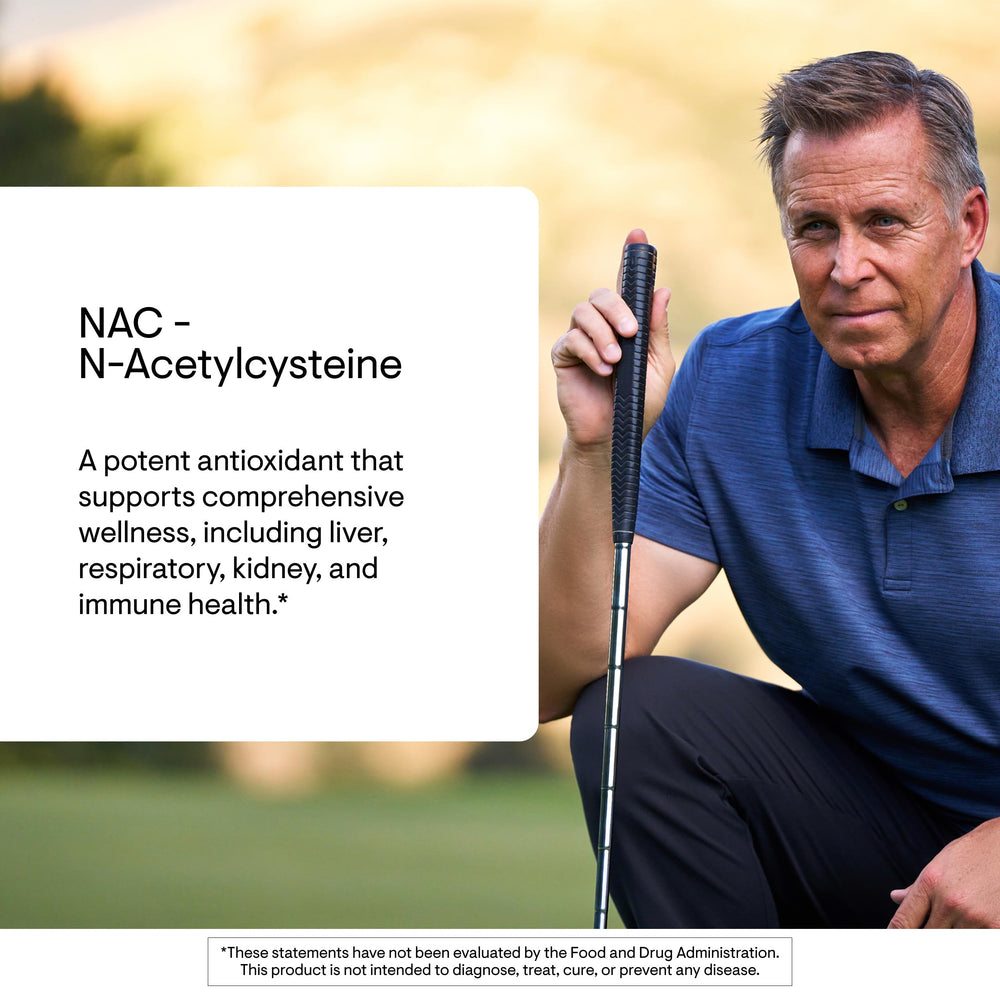 Close-up of Thorne NAC capsules for easy daily supplementation.