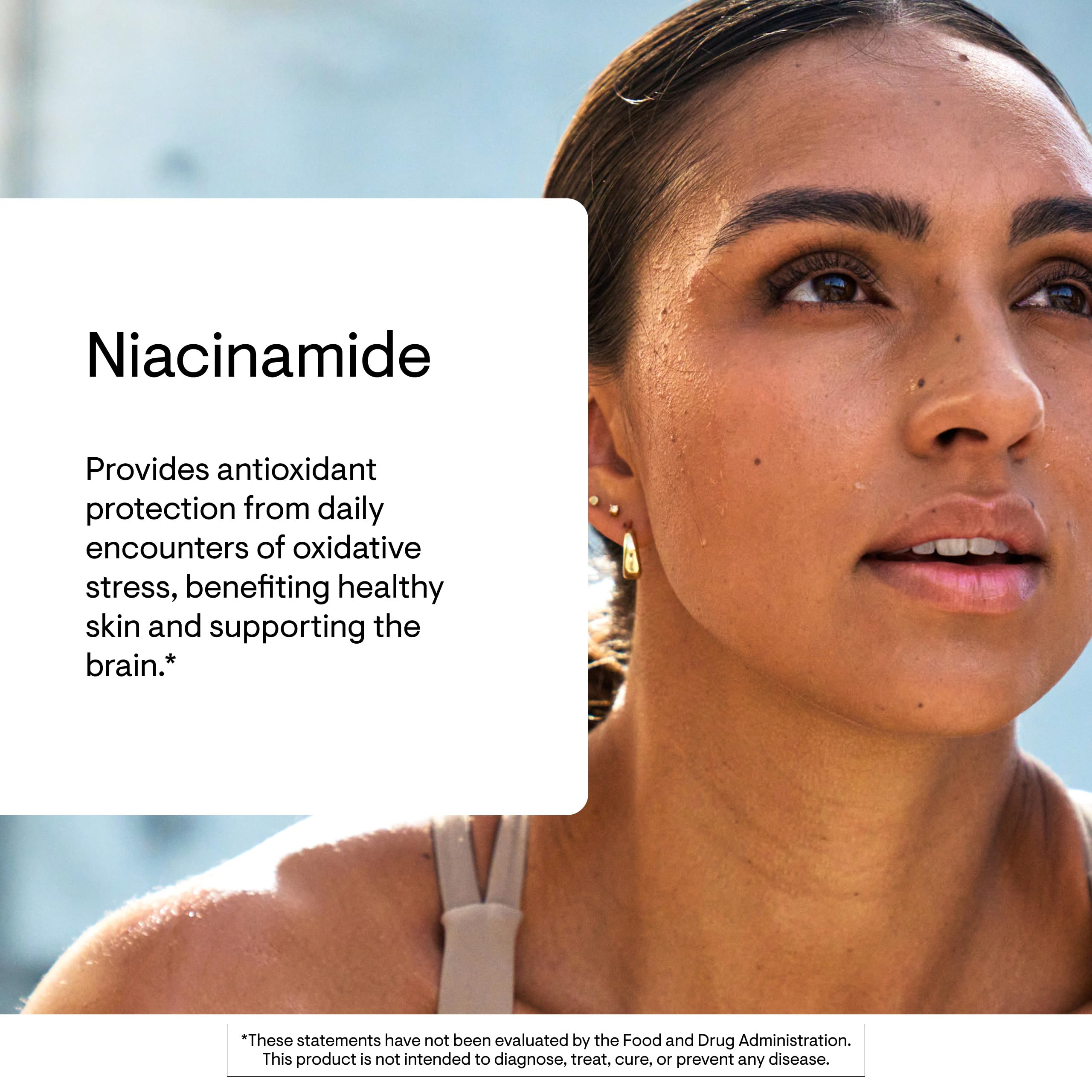 THORNE Niacinamide capsules image emphasizes 180-count daily supply