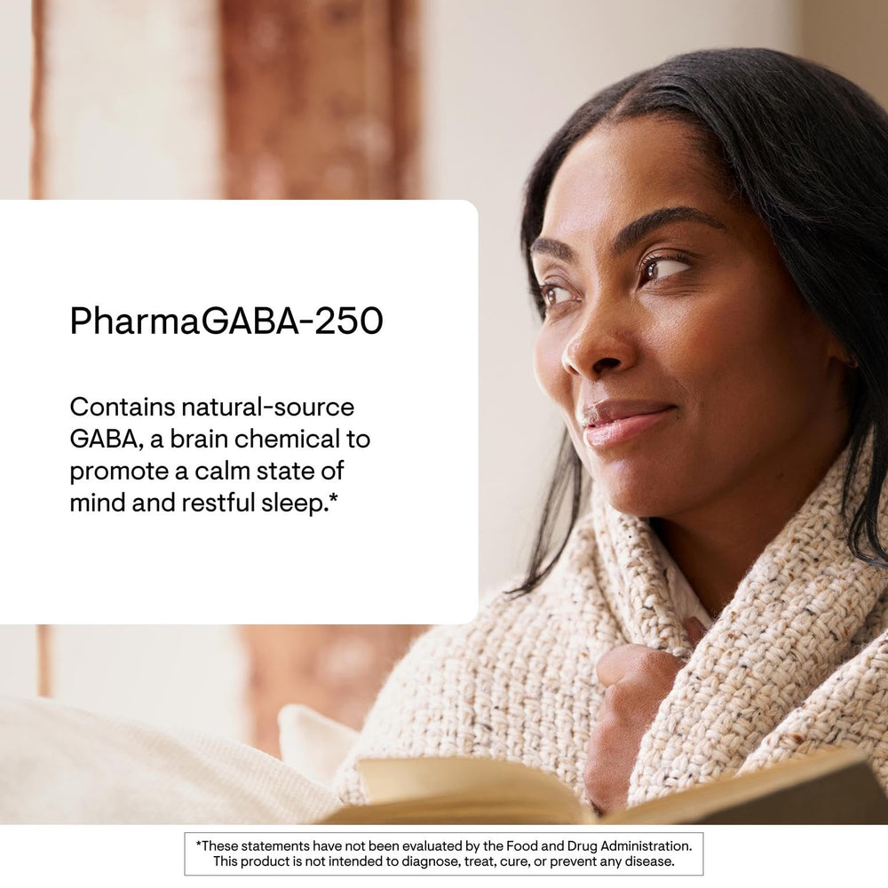 THORNE PharmaGABA-250 capsules close-up with 250 mg dose