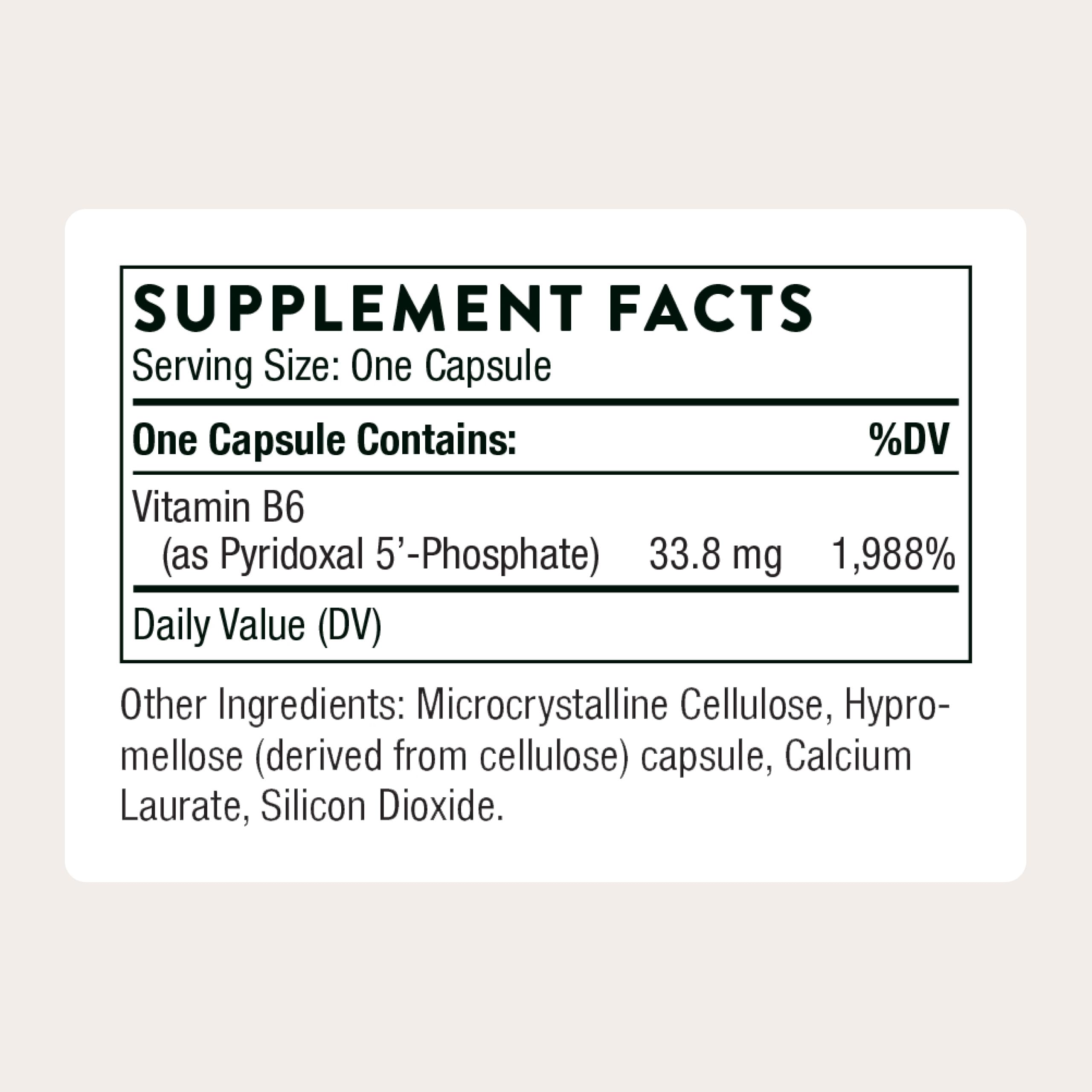 Thorne P5P capsules close-up for easy daily intake