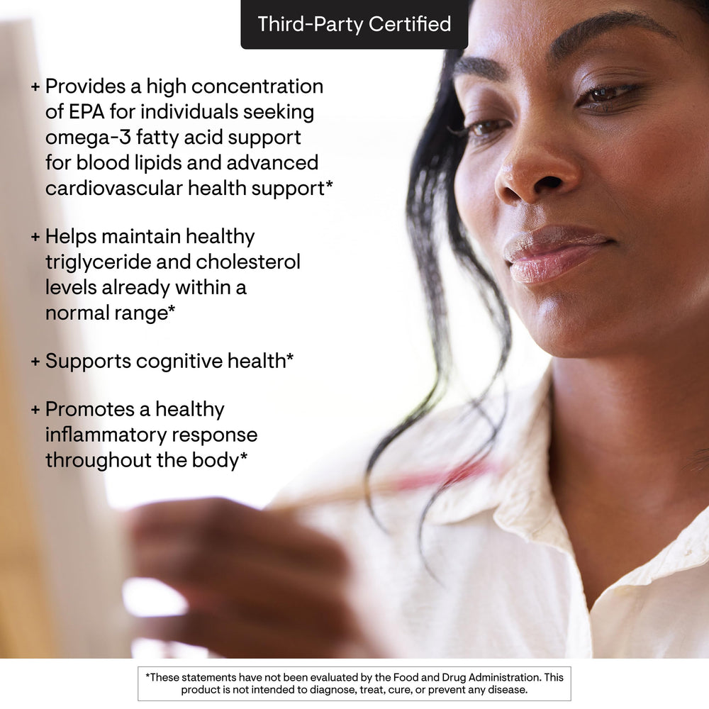 Thorne Super EPA Pro third-party certification seal verifying purity and safety.