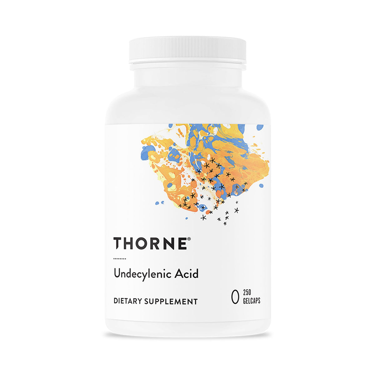 THORNE Undecylenic Acid bottle front—supports GI and vaginal flora balance.