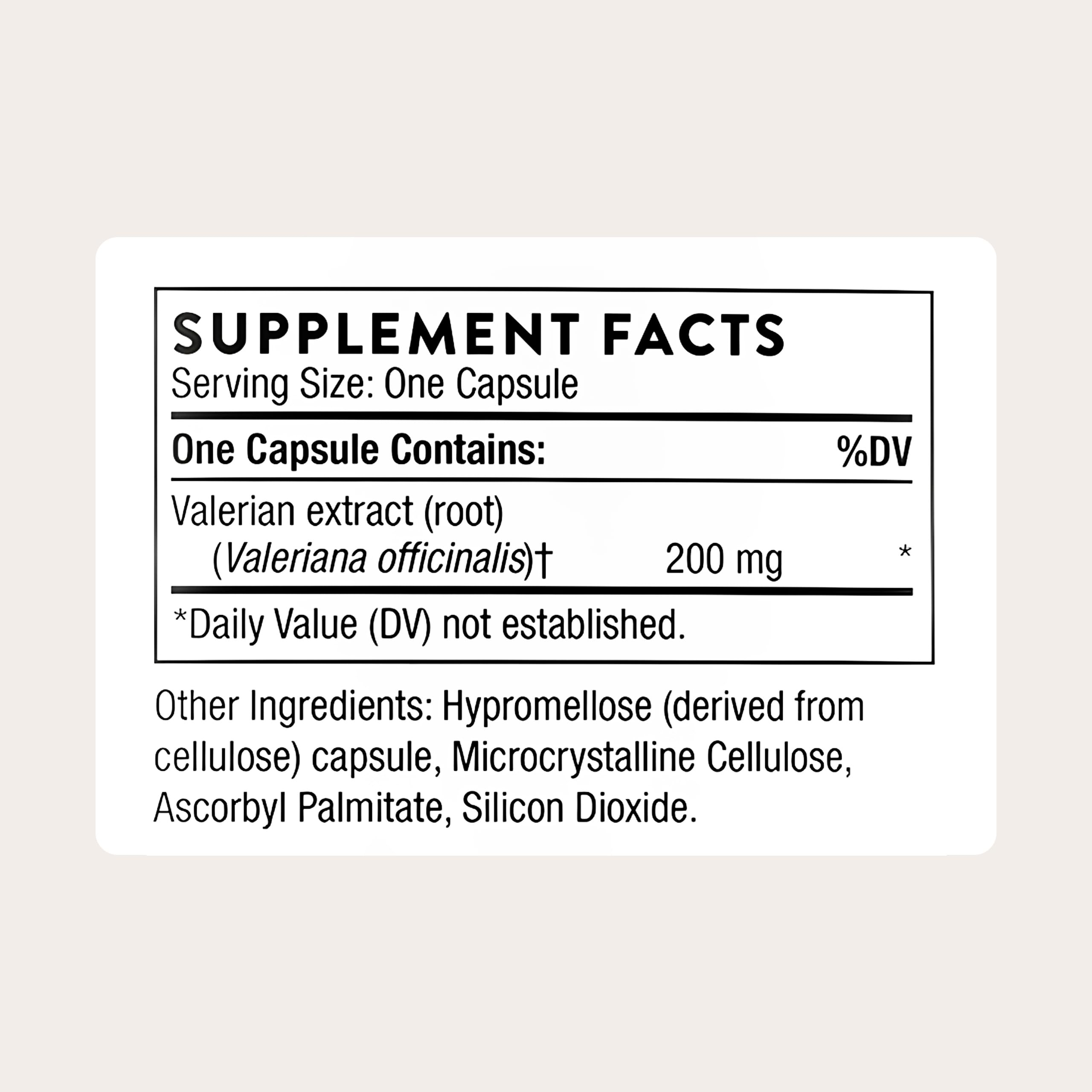 THORNE Valerian Root bottle shown for convenient nightly dosing and routine