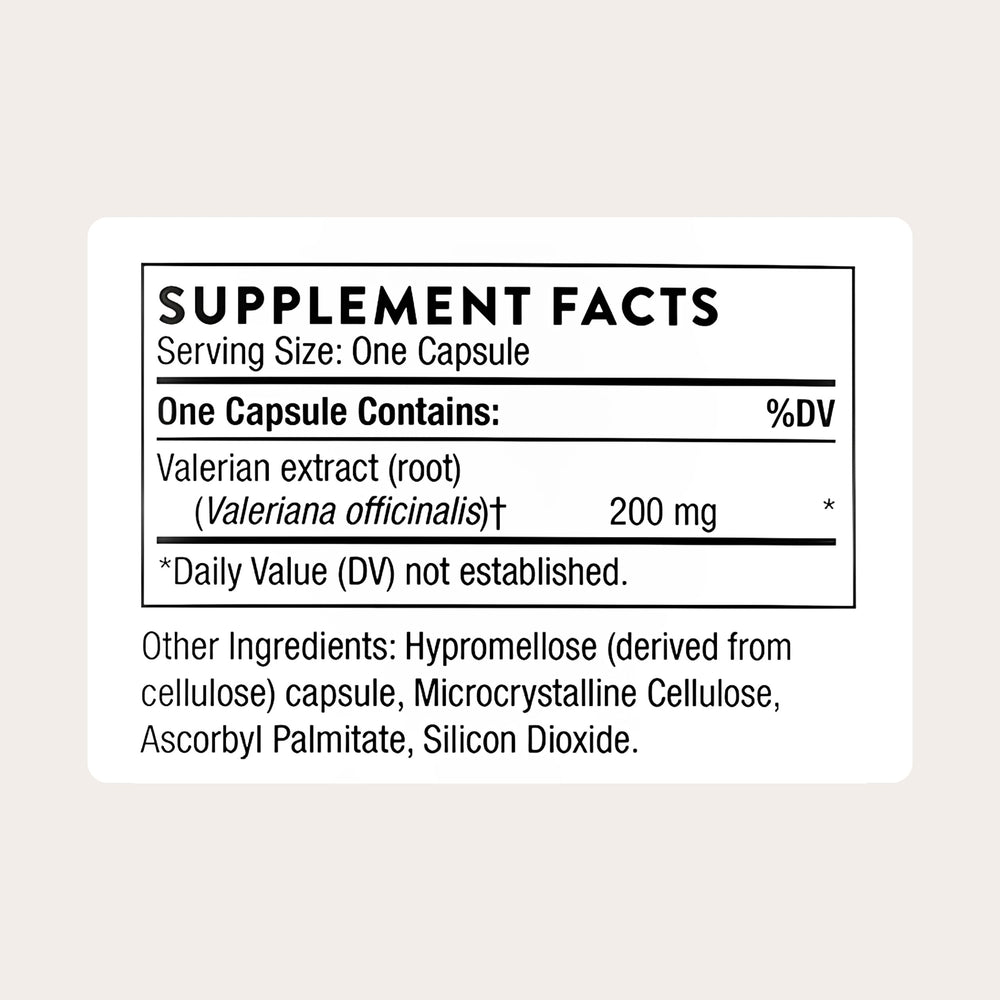 THORNE Valerian Root bottle shown for convenient nightly dosing and routine