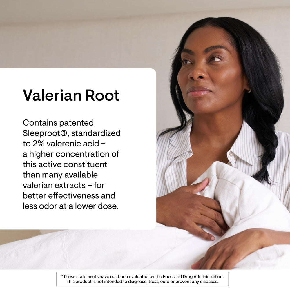 THORNE Valerian Root label highlights ingredients and quality assurances