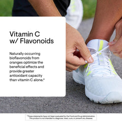Thorne Vitamin C 500mg capsules close-up shows easy-to-swallow capsules.