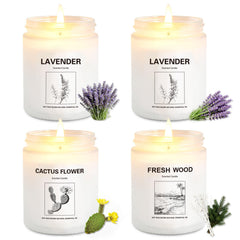 THORNWOLF 4-pack scented candles box, ideal gift packaging for any home.