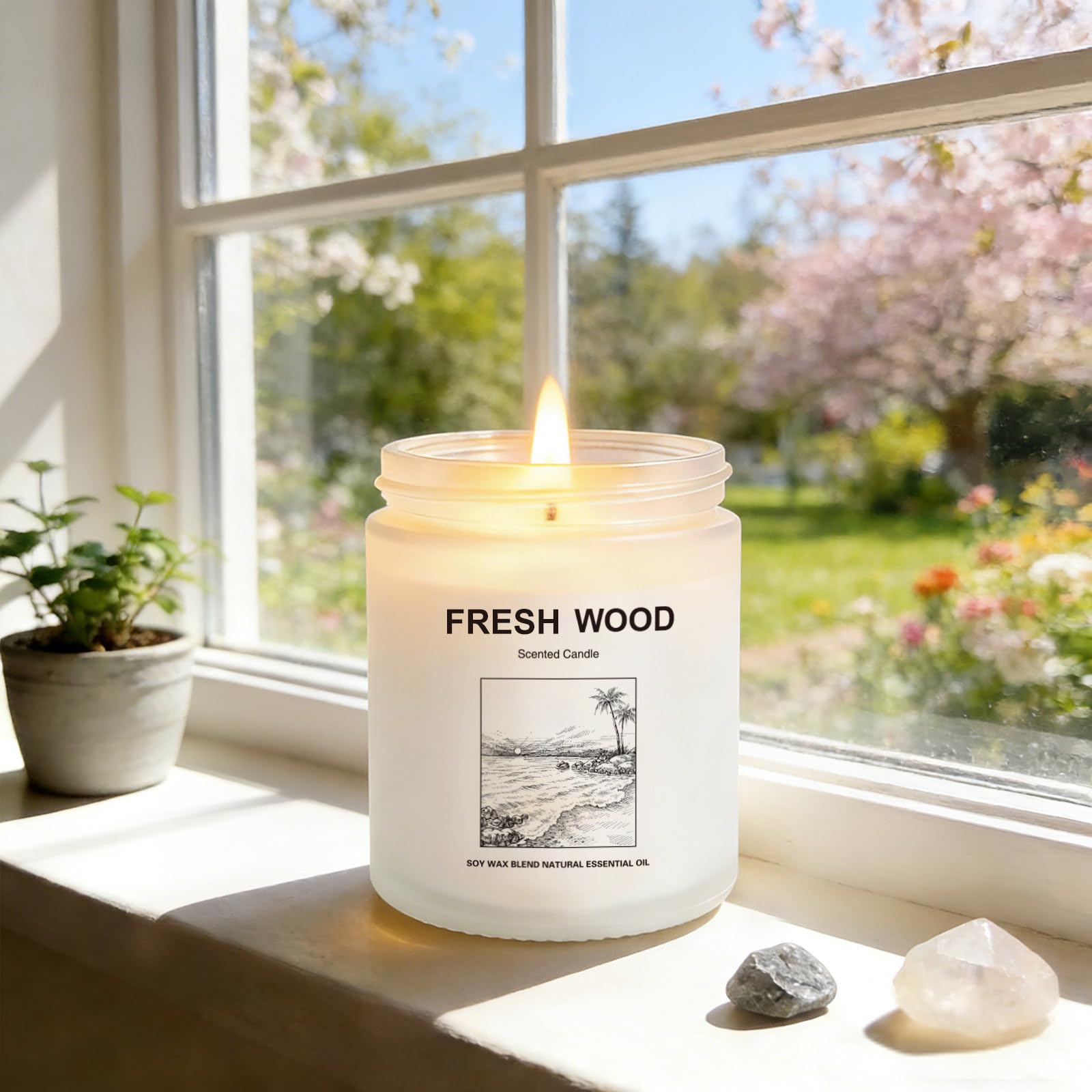 THORNWOLF cactus flower candle enhances uplifting floral notes for fresh living spaces.