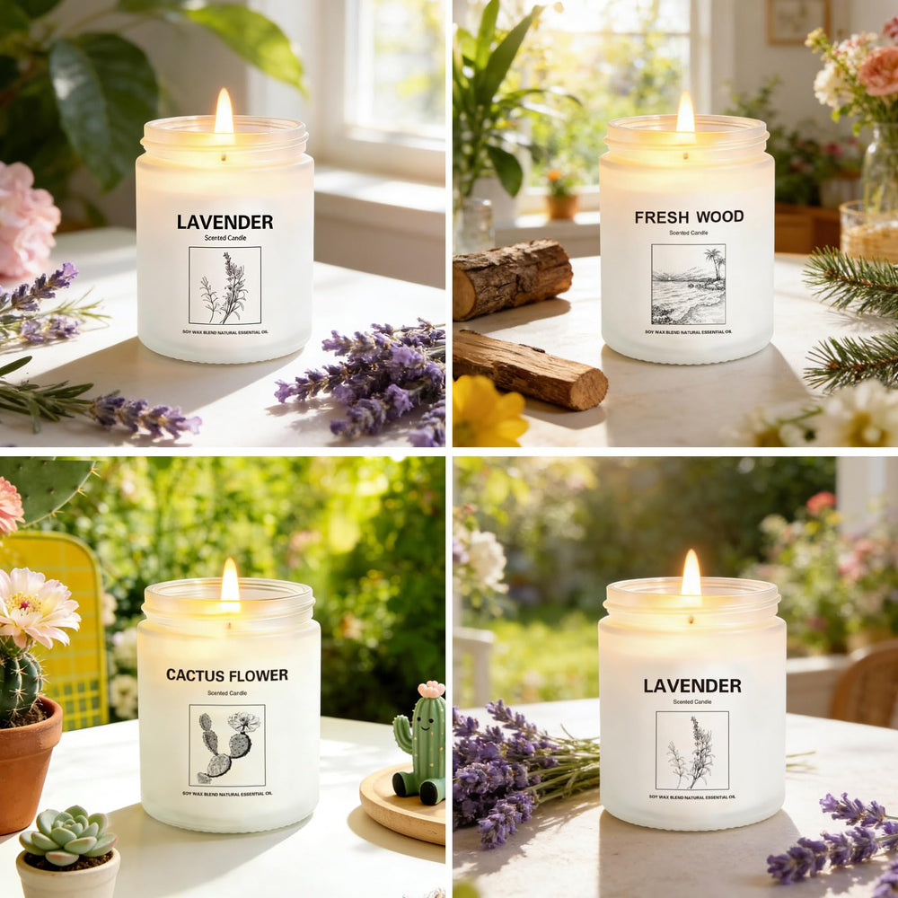 THORNWOLF soy wax candle showcases clean burn and steady fragrance release.