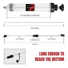Thorstone 50 cm hose layout provides flexible fluid evacuation
