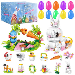 THOSEFUN prefilled Easter eggs with bunny-building toys ready for unboxing and creative play