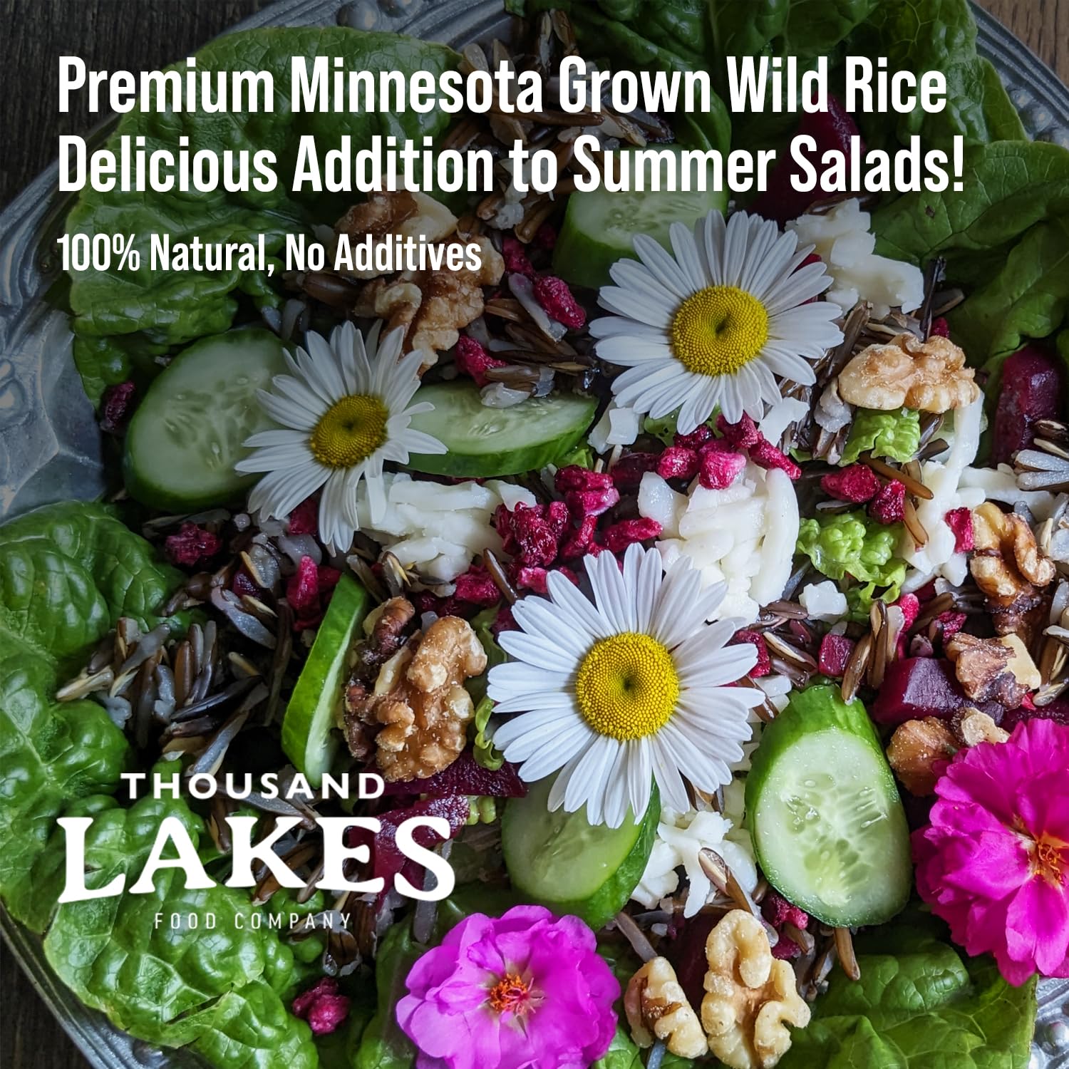 Thousand Lakes kitchen counter with wild rice bag for everyday cooking