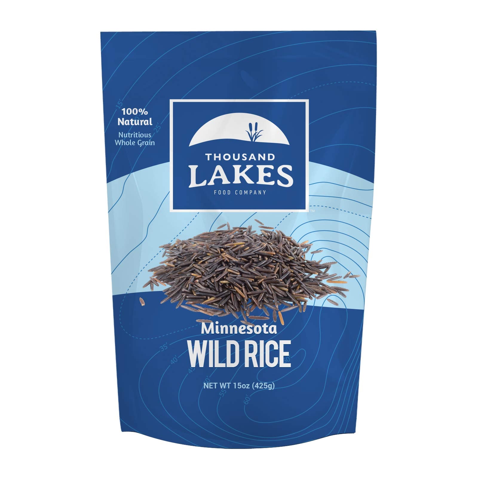 Thousand Lakes Wild Rice pouch front for pantry-ready storage