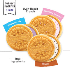 Three Dog Bakery Lick’n Crunch blueberry pie cookie, a flavorful reward for dogs