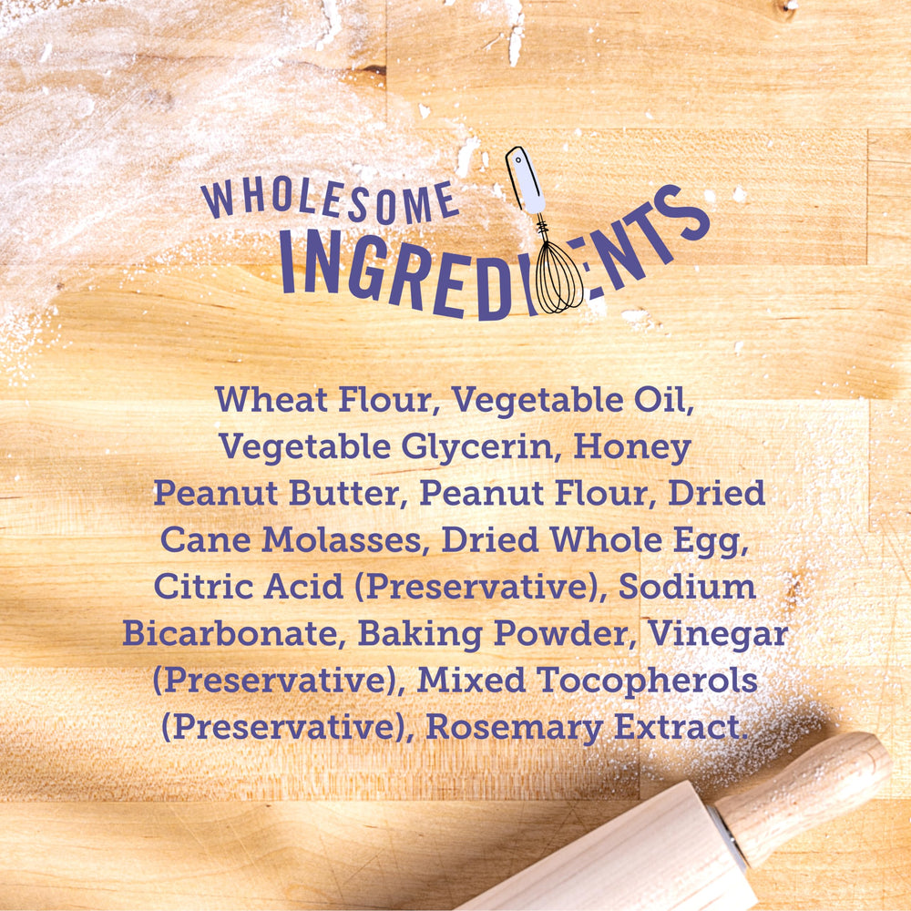 Ingredient shot featuring real ingredients in Three Dog Bakery bites.