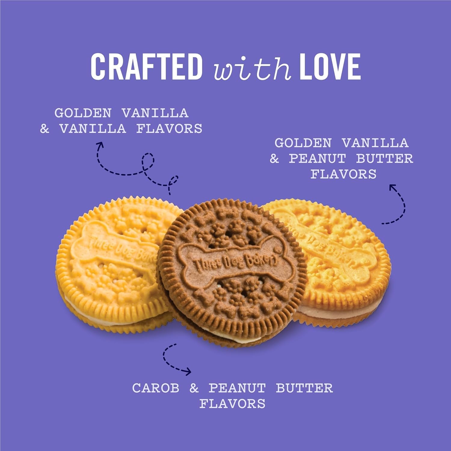 Three Dog Bakery Vanilla Golden cookie—soft aroma and satisfying crunch.