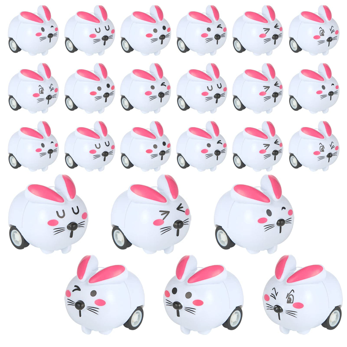 Three Otters pull-bunny back car, ideal Easter egg filler for kids.