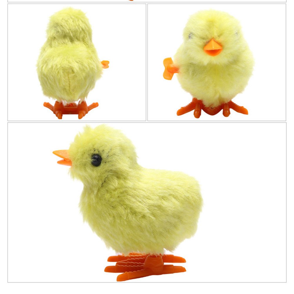 Three Otters wind-up chicks as Easter decor and playful desk accents