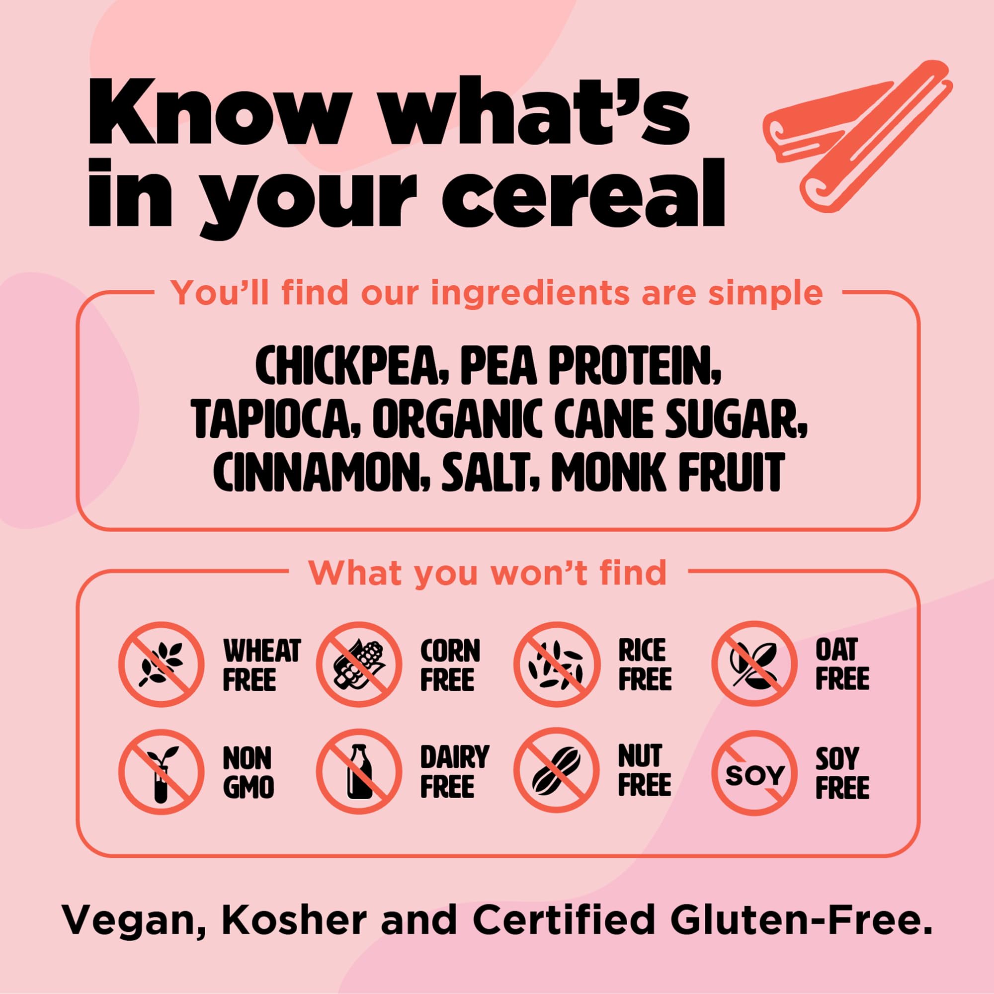 Three Wishes Cinnamon grain-free cereal milk pour suggests quick morning crunch