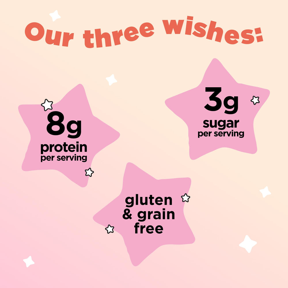 Three Wishes Cinnamon grain-free cereal packaging close-up emphasizes clean ingredients