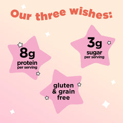 Three Wishes Cinnamon grain-free cereal packaging close-up emphasizes clean ingredients