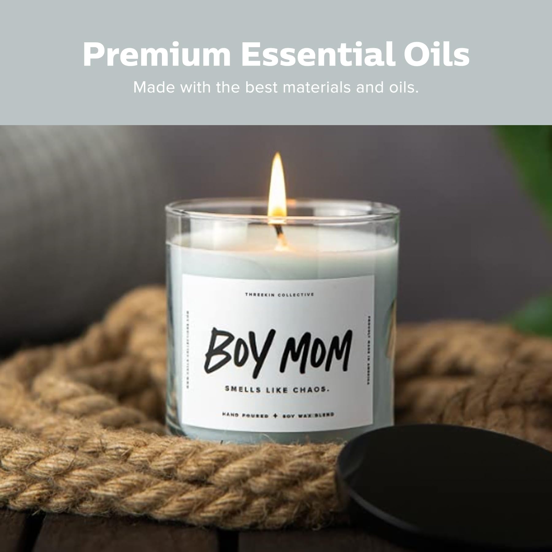 ThreeKin USA-made label reflects family-crafted candle quality