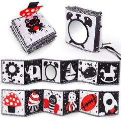 Thremhoo black and white high-contrast soft book for babies to support visual engagement in early months