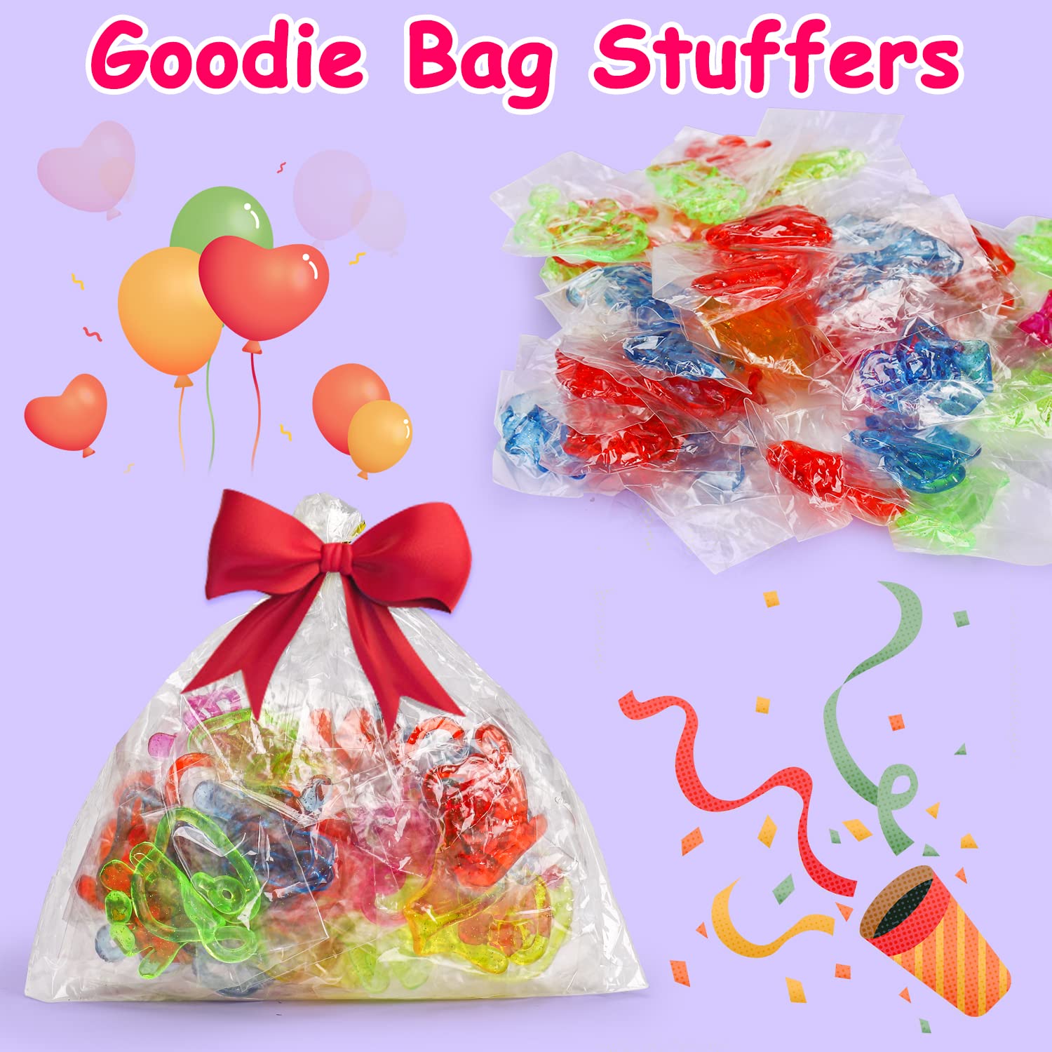 Thremhoo vibrant color mix adds excitement to party decor and loot bags