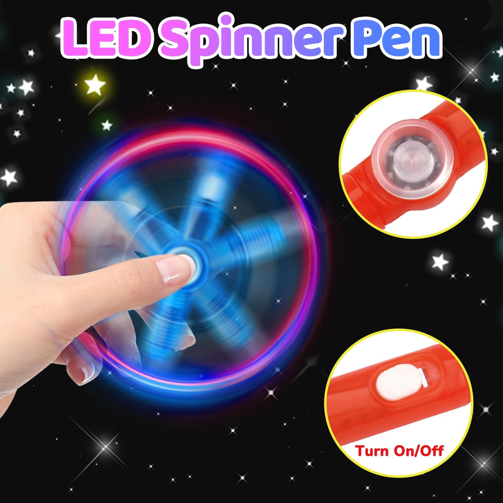 Thremhoo glow spinner pen green LED ring enhances focus during study breaks
