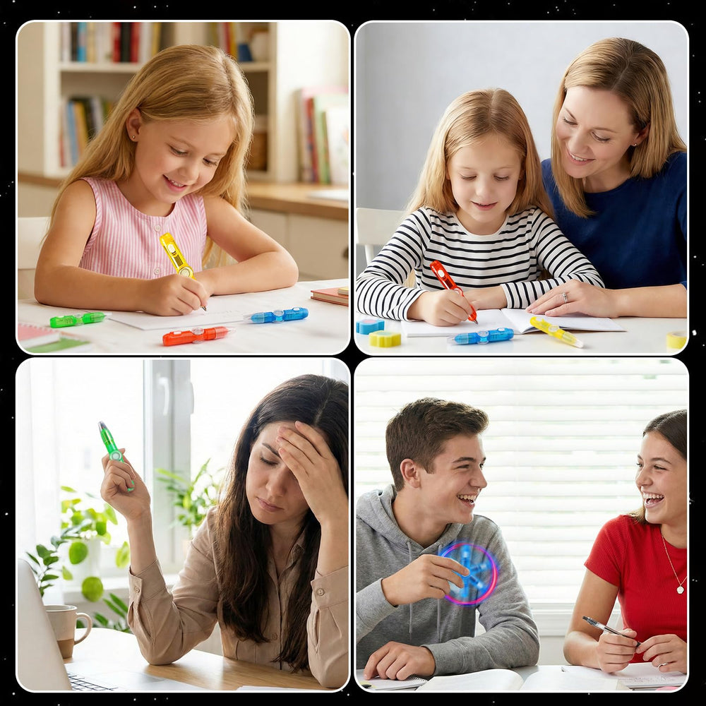 Thremhoo glow spinner pen party favor pack adds glow-in-the-dark excitement