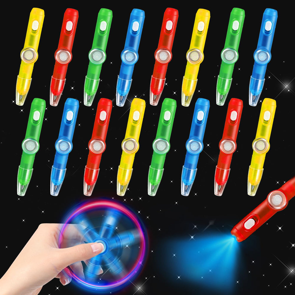 Thremhoo glow spinner pen yellow LED ring for bright classroom fun