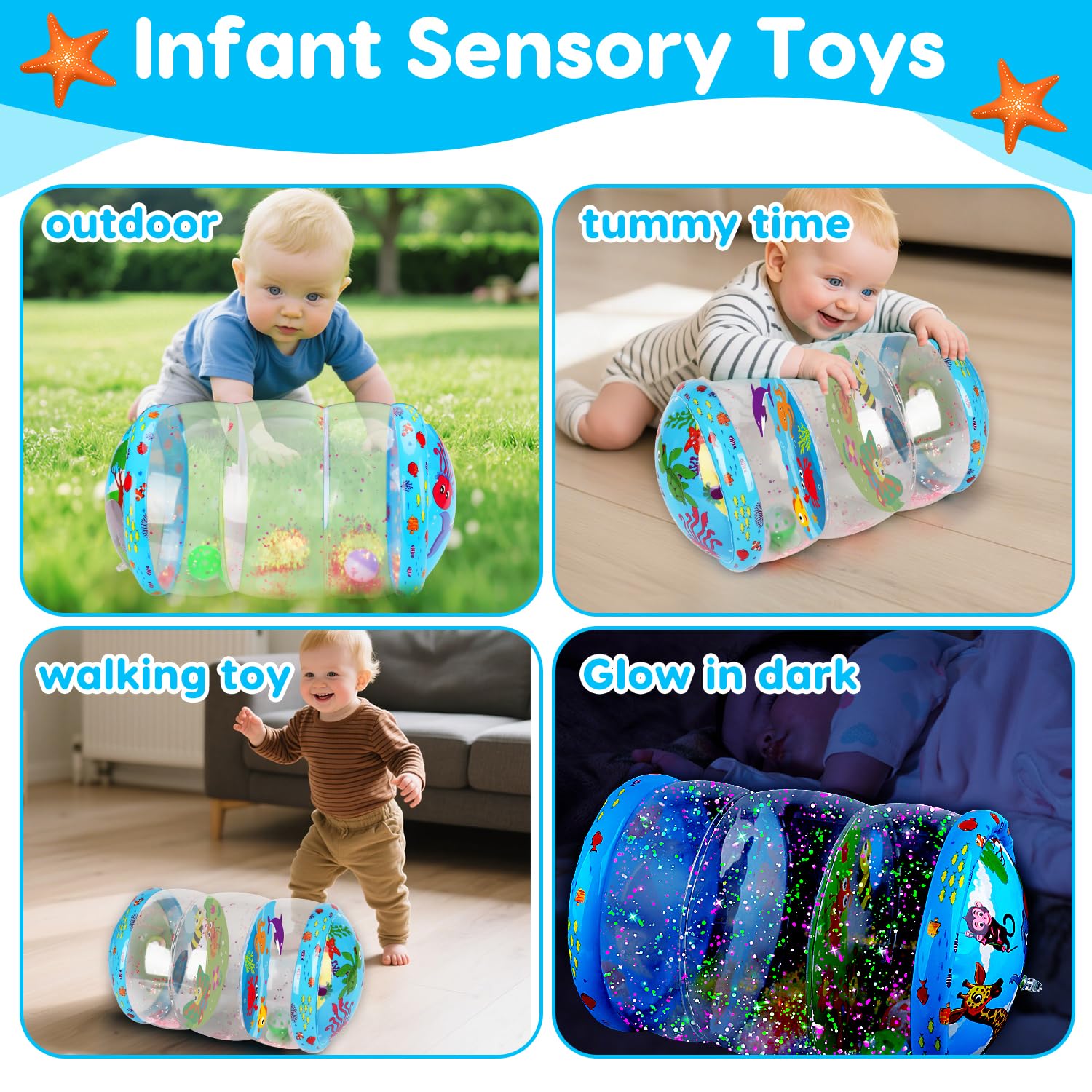 Thremhoo portable toy is lightweight for on-the-go baby exploration.