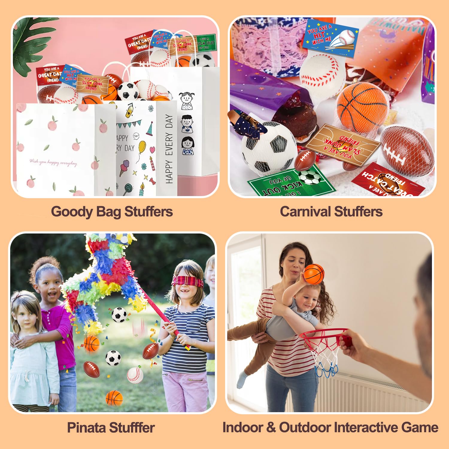 Thremhoo stress balls baseball, soft foam for kids' hands and rewards