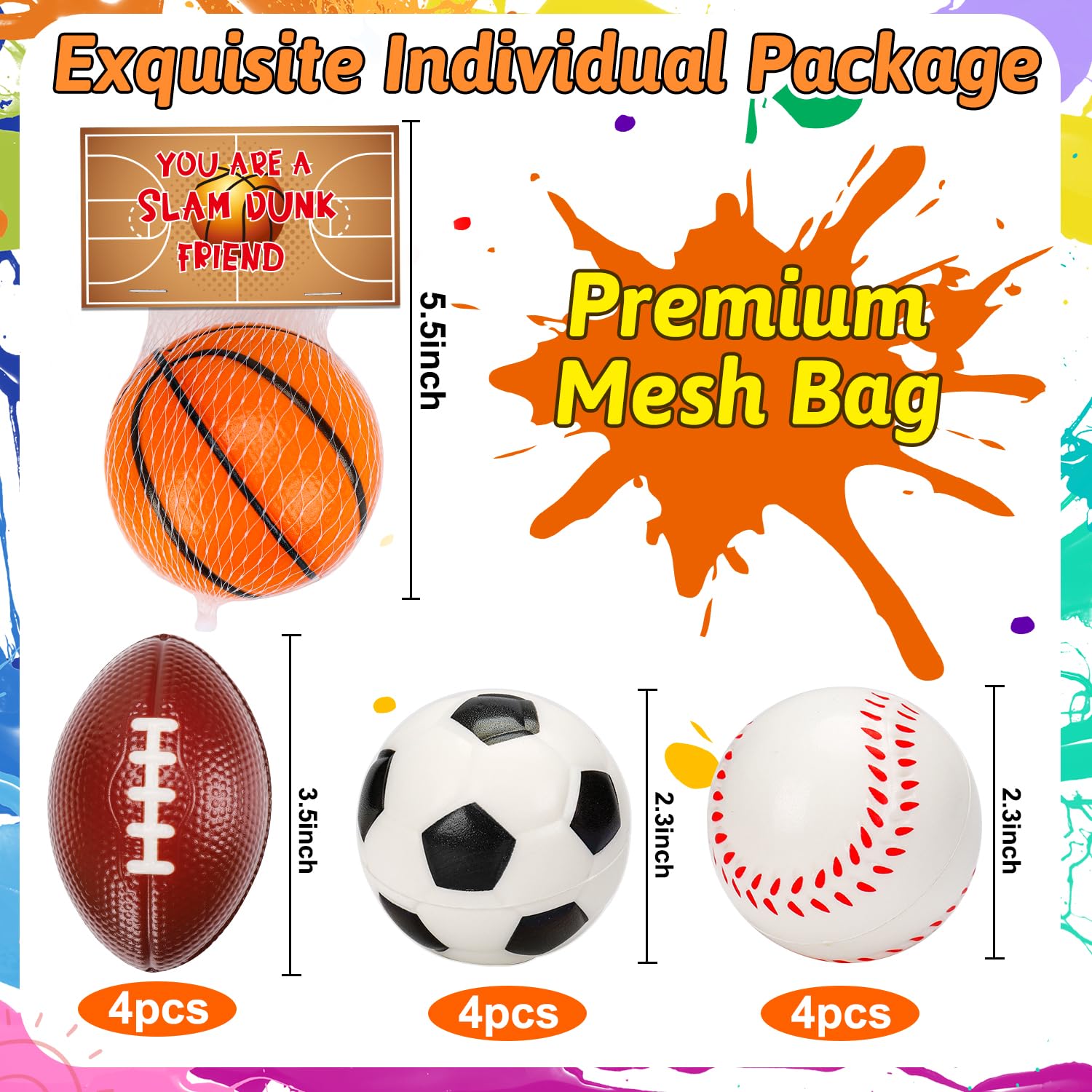 Thremhoo stress balls kids party favors, small toys to spark games