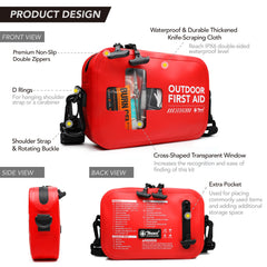 THRIAID 152-Pcs Waterproof First Aid Kit with visible window for quick item access