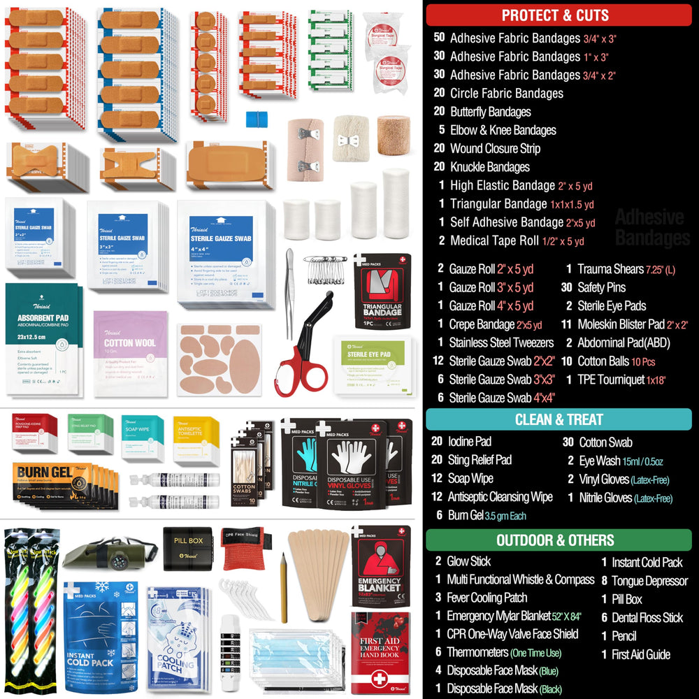 THRIAID first-aid kit carrying handles and straps for portability