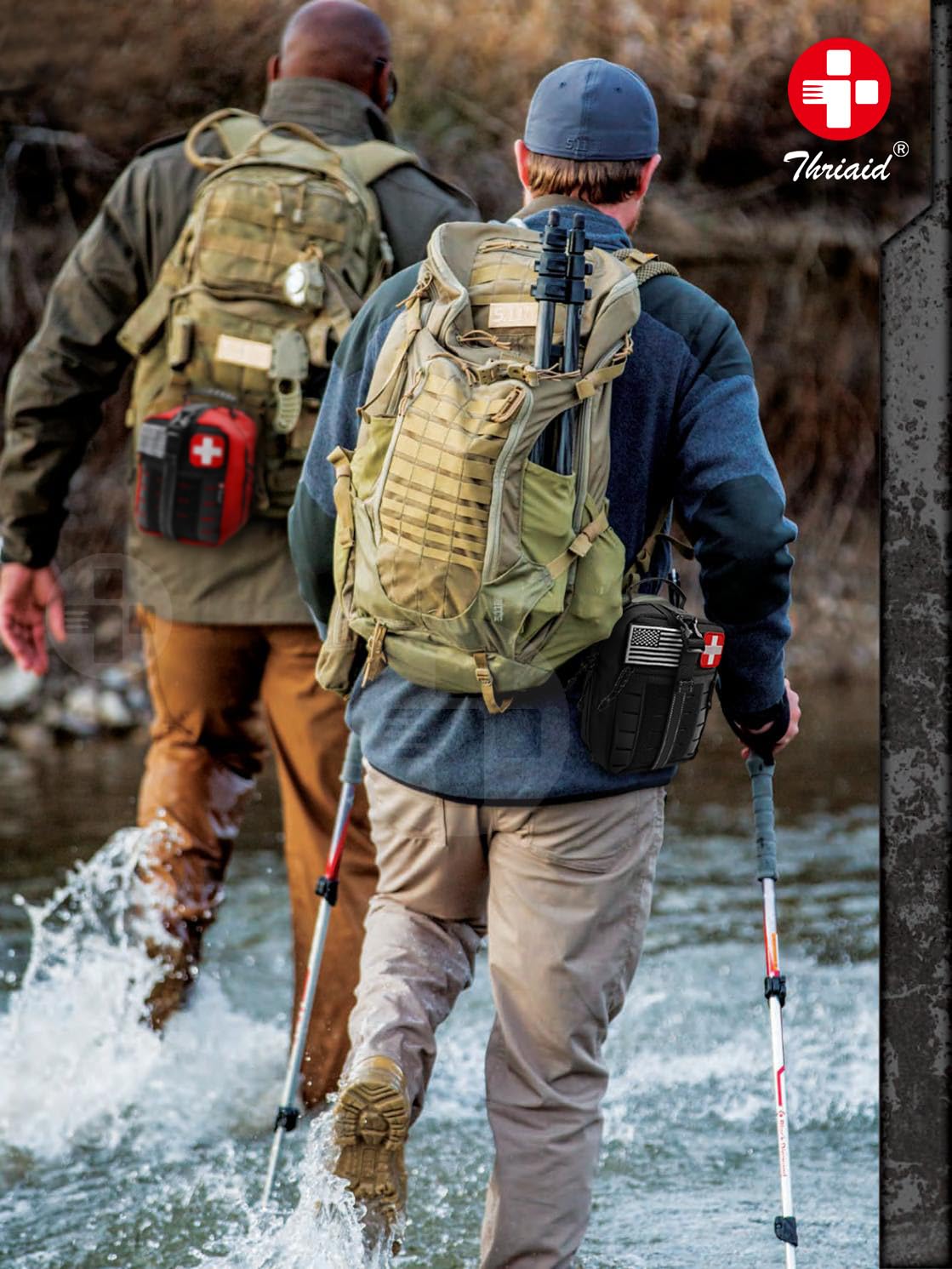 THRIAID compact kit weighs 1.9 pounds, ideal for easy transport.