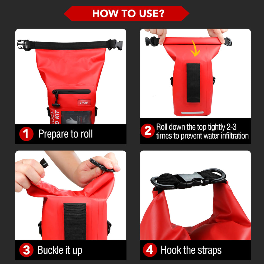 THRIAID transparent window and zipper pocket for easy access