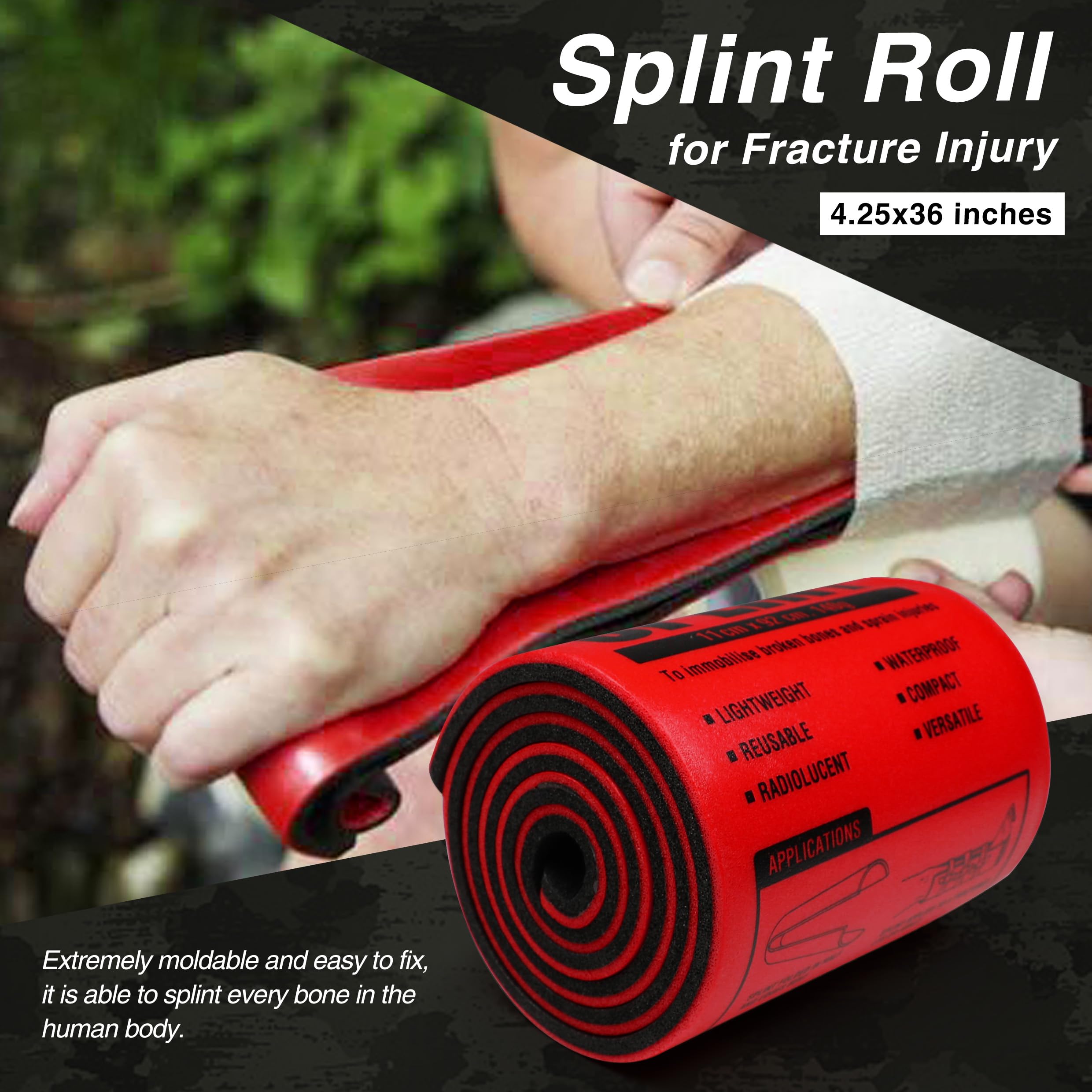 THRIAID Wrinkle Bandage 3x5 yds secured for reliable compression outdoors.