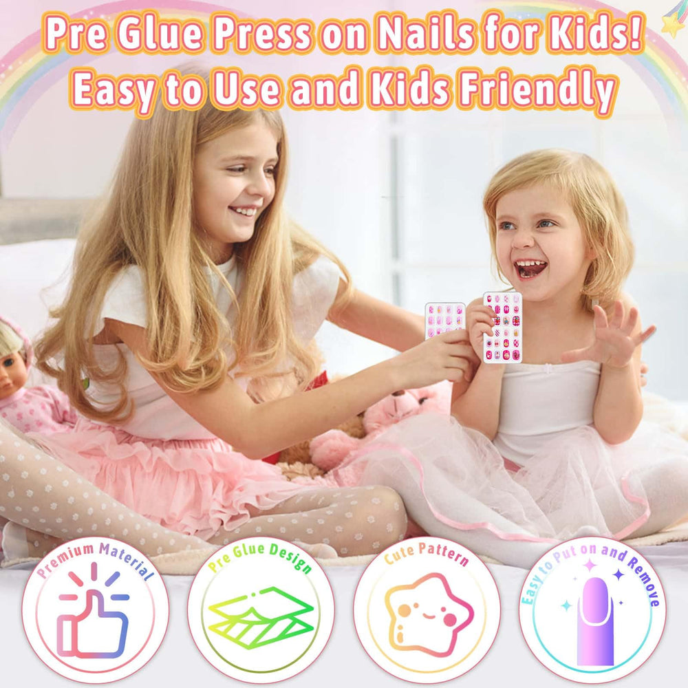 Thrilez kids nails glue-on design enables safe at-home application.