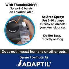 ThunderEase spray placed in the car area supports calmer car rides for dogs.