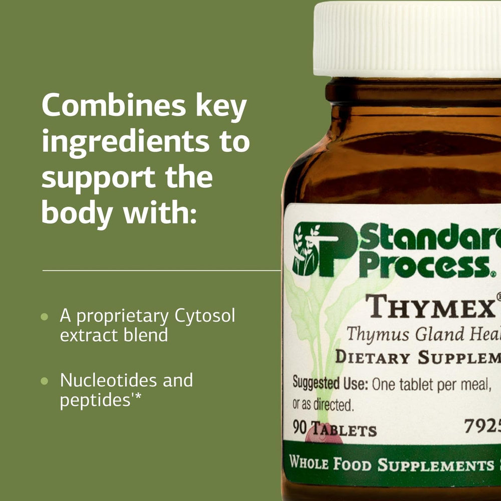 Thymex gluten-free, non-dairy, non-soy badge indicating dietary flexibility.
