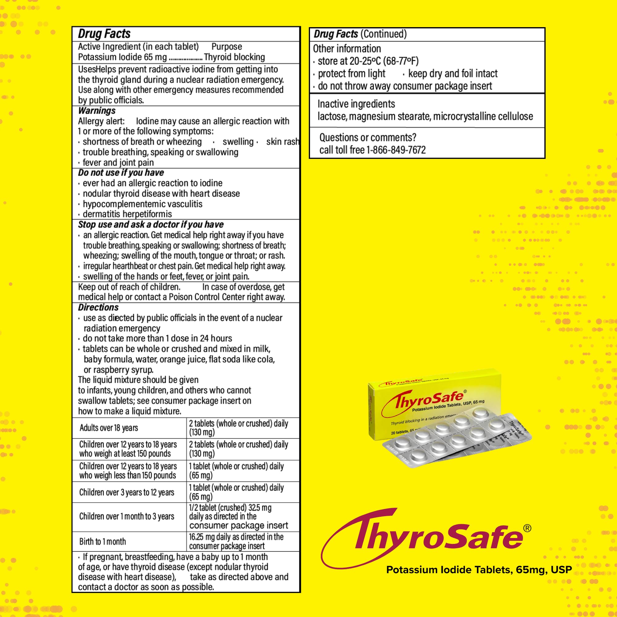 THYROSAFE storage recommendations for safe and effective use.
