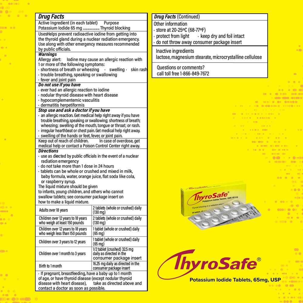THYROSAFE storage recommendations for safe and effective use.