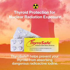 Close-up of THYROSAFE tablets showing scored dosing for easy split.