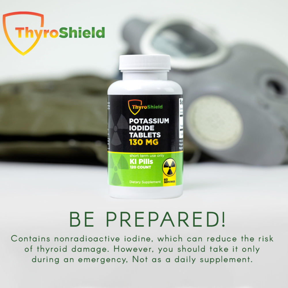 ThyroShield 300-count packaging box ready for home storage and preparedness.