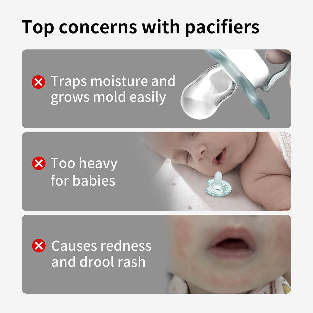 Thyseed pacifier with orthodontic flat nipple for natural sucking.
